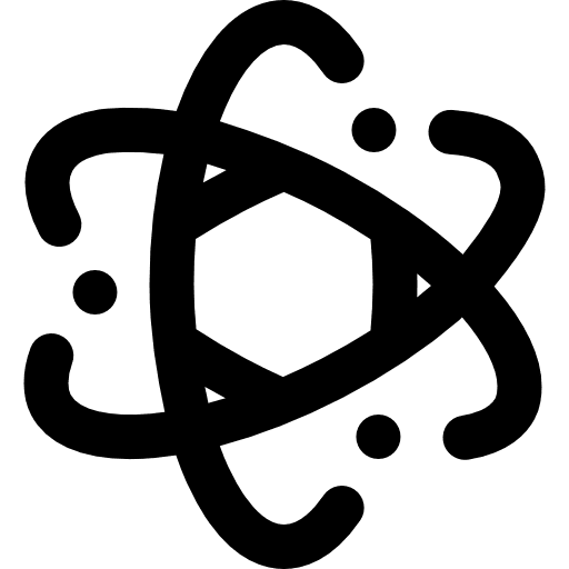 Physics atom education atomic icon