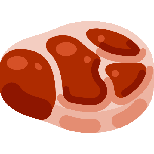 Meat grilled food and restaurant raw food icon