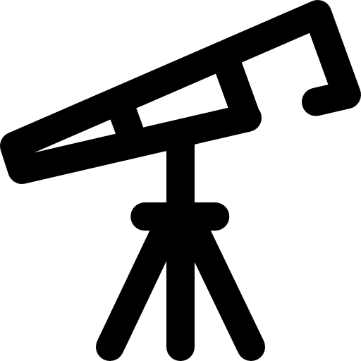 Telescope education science observation icon