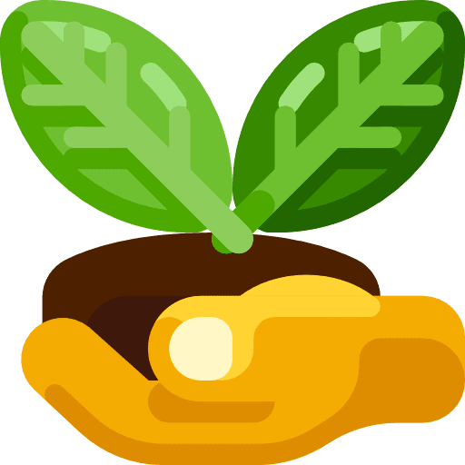Plant farming and gardening grow hand icon