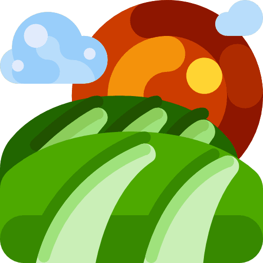 Farm nature country field icon