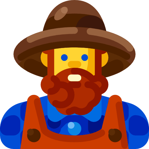 Farmer avatar profession gardener icon