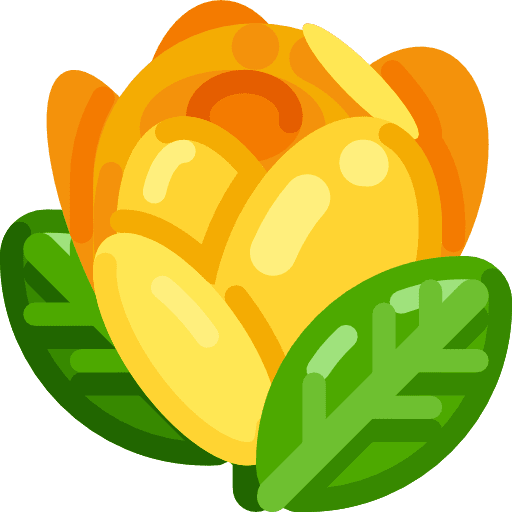 Flower plant leaves gardening icon