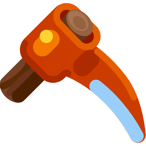 Pickaxe farm farming and gardening tool icon