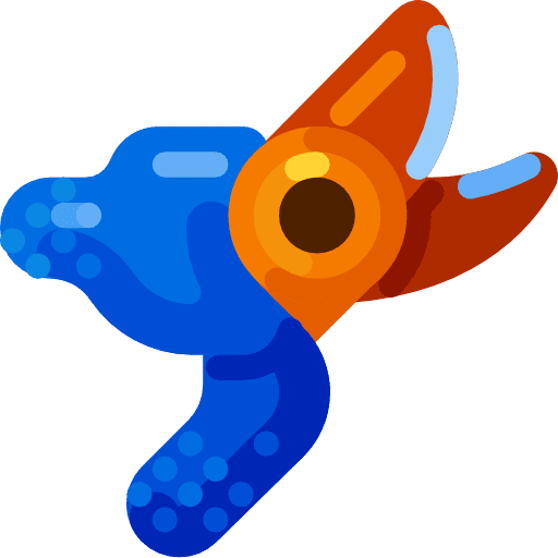 Shear tool gardening scissors icon