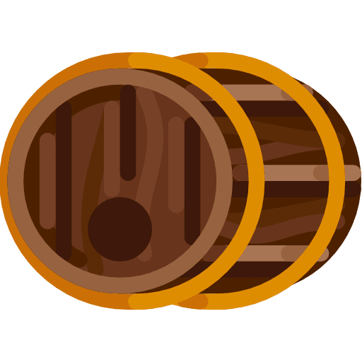 Barrel wine food and restaurant wine barrel icon