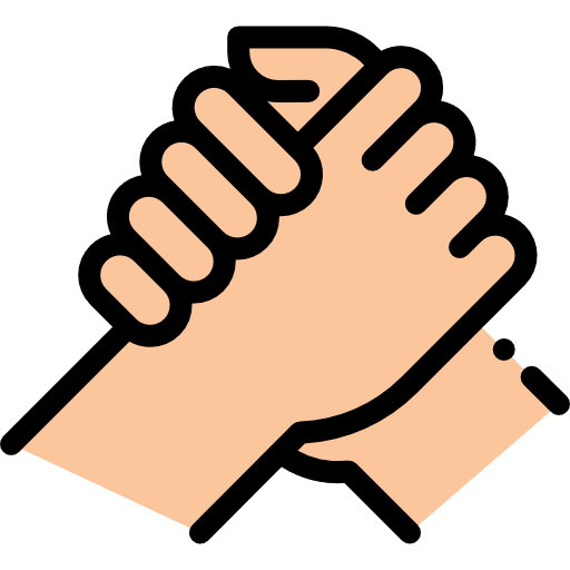 Support technical support friends involved icon