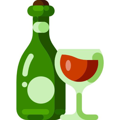 Wine food bottle alcoholic drinks icon
