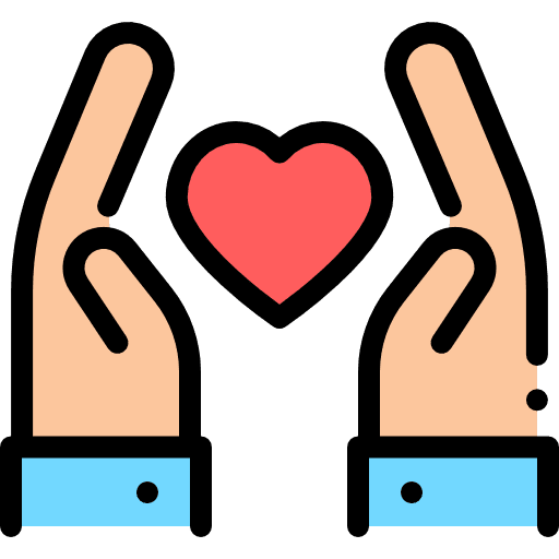Respect hands friendship love and romance icon