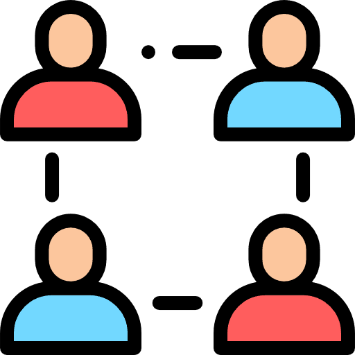 Community networking profile community people icon