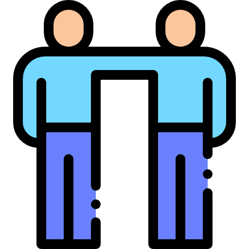 Shoulder to shoulder social media friend social network icon