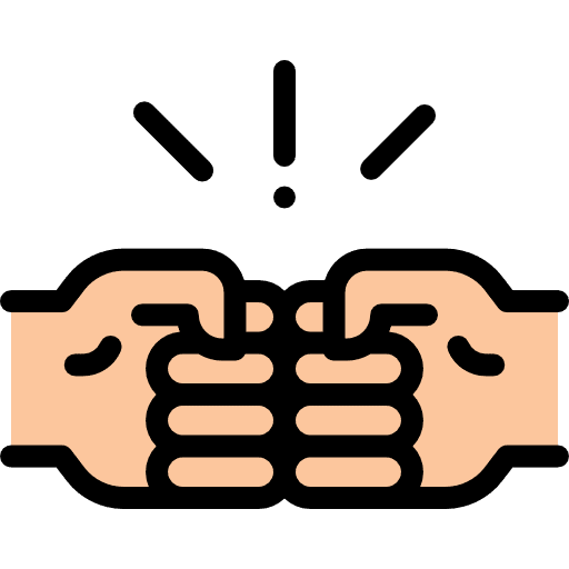 Brotherhood friend empowerment hands icon