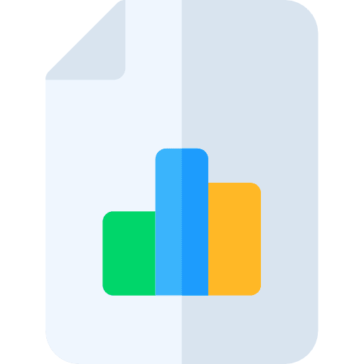 Analytics files and folders document file icon