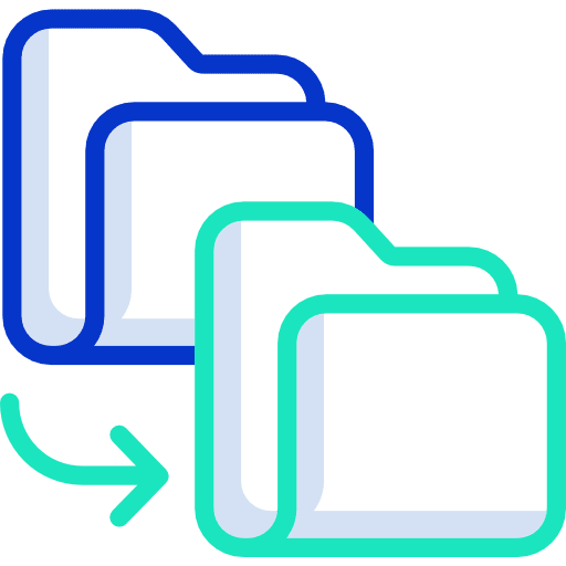 Folder file exchange documents icon