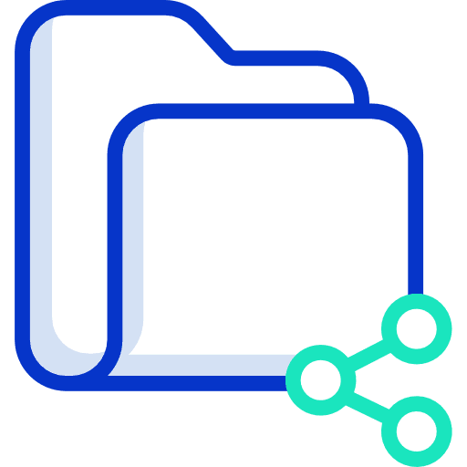 Folder files and folders internet share icon
