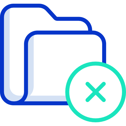Folder interface close data storage icon