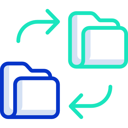 Folder share transfer document icon