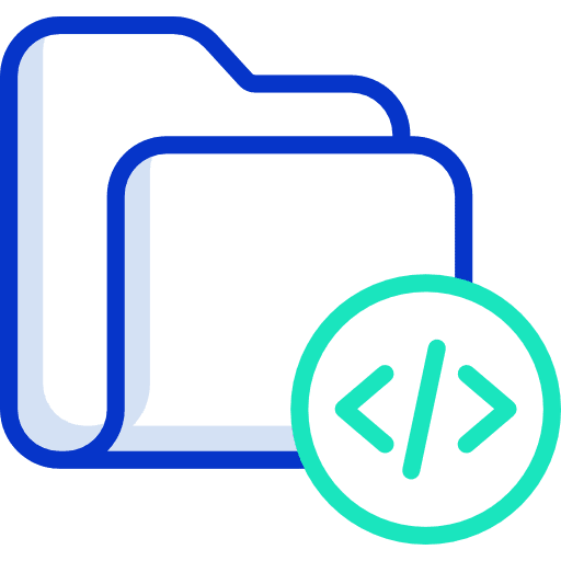 Folder data storage document office material icon