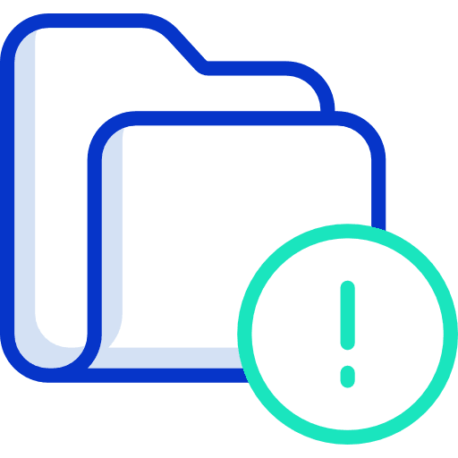 Folder files and folders exclamation point interface icon