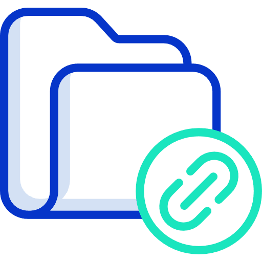 Folder interface files and folders chain icon