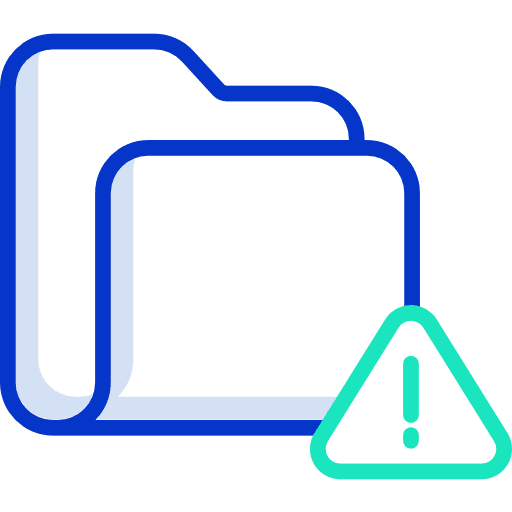 Folder no data exclamation danger icon