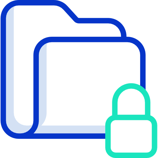 Locked security folder lock icon