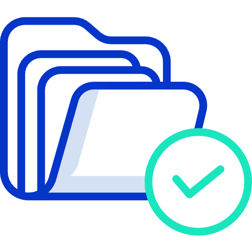 Folder approved files and folders archive icon