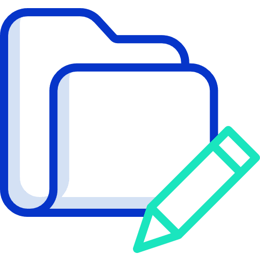 Folder pencil art and design files and folders icon