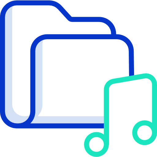 Folder sound music folder music notes icon