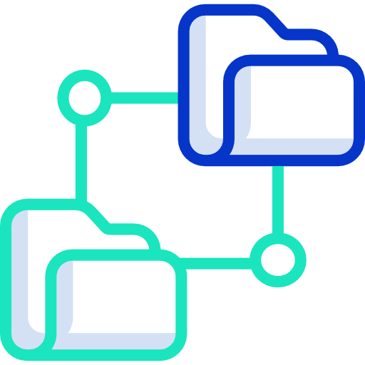 Folder arrows file share icon