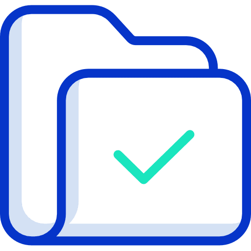 Folder checked marked folder icon