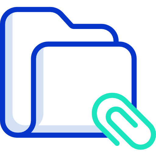 Folder interface file attachment icon