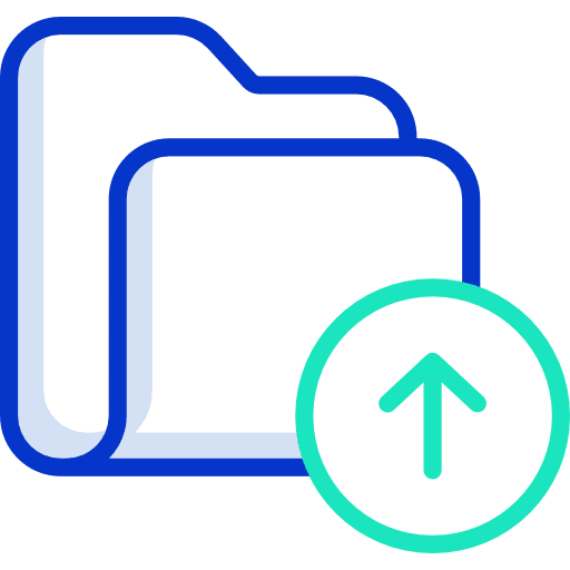 Folder interface files and folders uploading icon