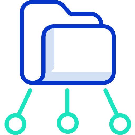 Folder data storage folder office material icon