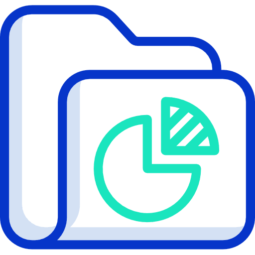 Folder file report analytics icon