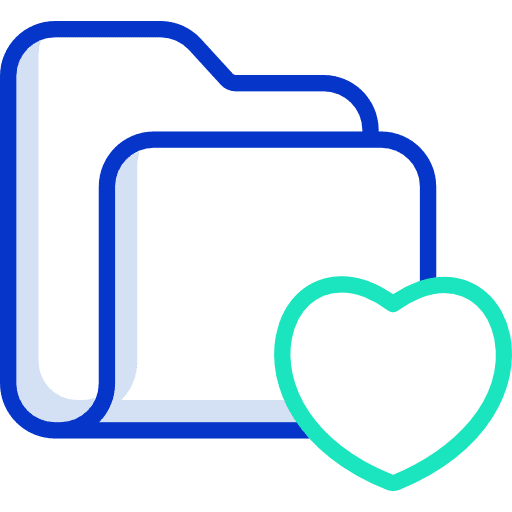 Folder files folder heart icon