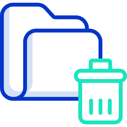 Folder garbage can folder files and folders icon