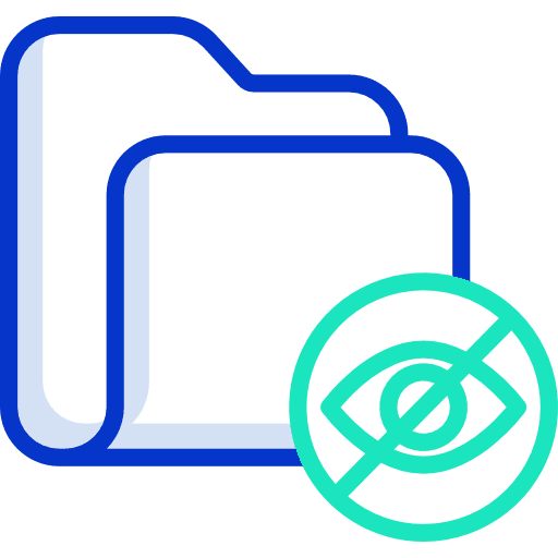 Folder hide files and folders folder icon
