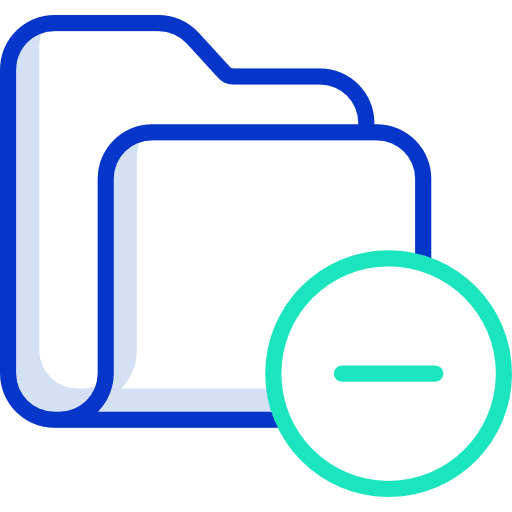 Folder storage remove multimedia icon