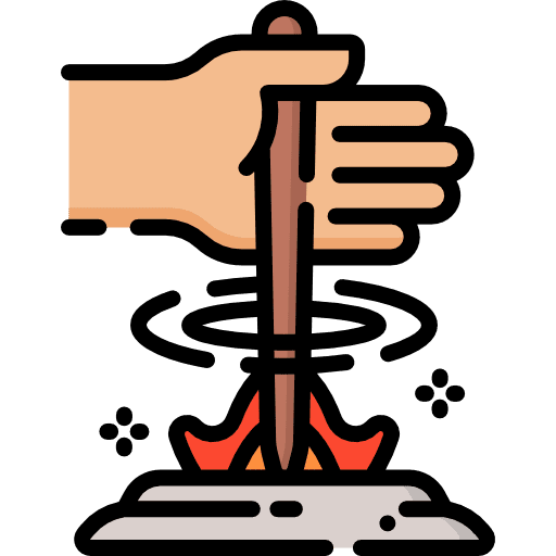 Fire nature hands and gestures cultures icon