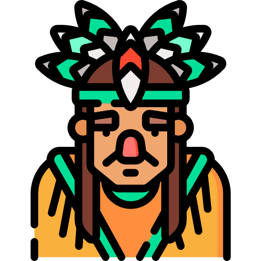 Indian head profile character icon