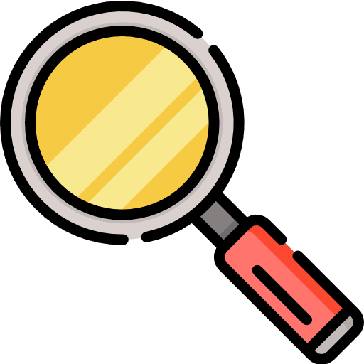 Loupe tools and utensils magnifying glass security icon