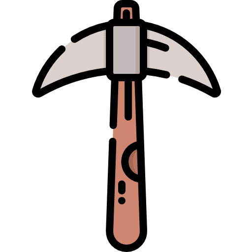 Pickaxe equipment farm construction icon