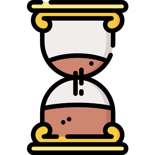 Sand clock sand waiting time and date icon