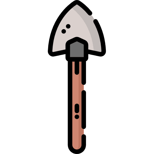 Shovel digging gardening improvement icon