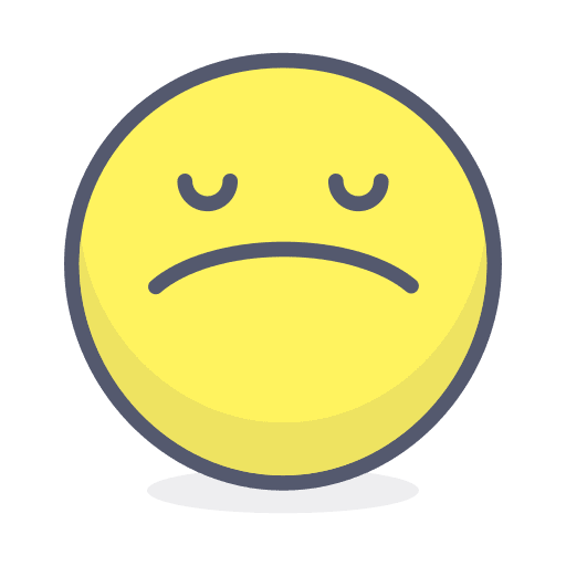 Sad feelings smiley emoticons icon