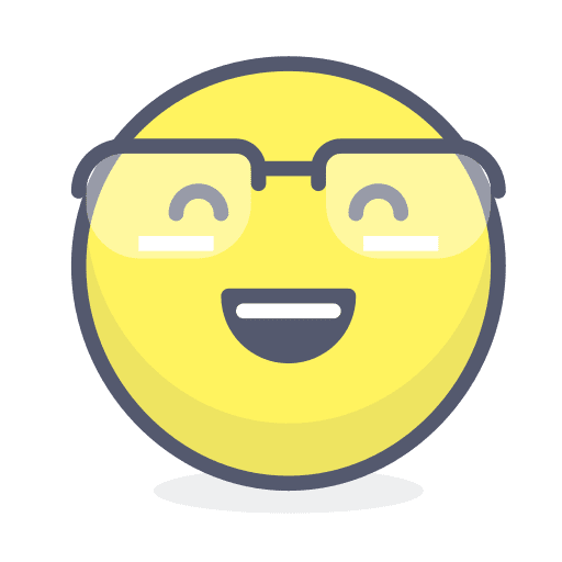Nerd smileys laugh emoji icon