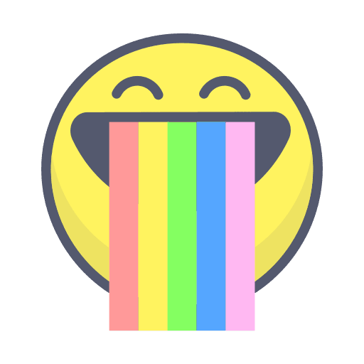 Rainbow feelings emoticons smileys icon