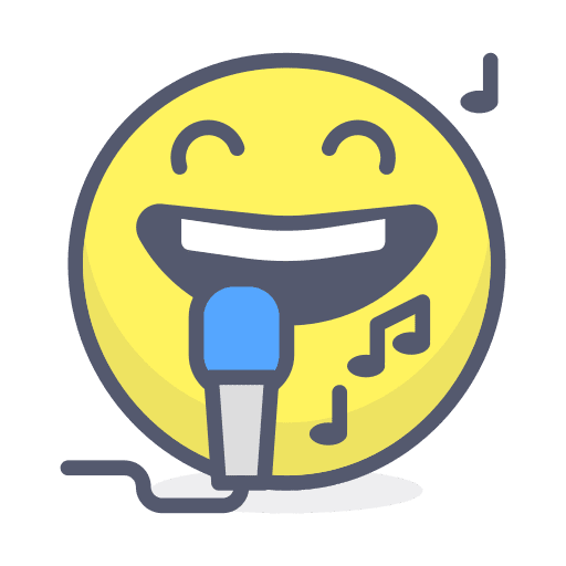Singer smileys emoticons feelings icon