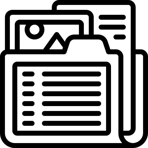 Folder data storage files and folders folder icon